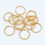 20pcs 12mm Round Open Ring, Real Plated Brass, Geometric Hoop Circle