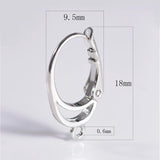 20pcs Silver Brass Lever Back Earring Hooks Spring Findings