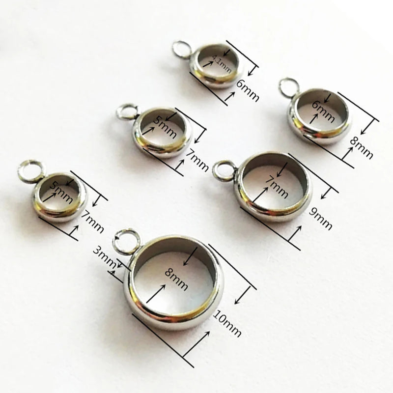 20pcs Stainless Steel Spacer Connect Beads for DIY Necklace Jewelry Making