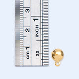 20pcs Plated Brass Ear Stud Posts with 6mm Cup Peg and Loop