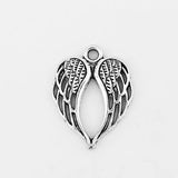 20pcs Fairy Heart Wings Feathers Pendant Charms DIY Necklace Findings