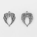20pcs Fairy Heart Wings Feathers Pendant Charms DIY Necklace Findings