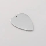 20pcs Guitar Pick Charms Stainless Steel Peach Heart For Engrave DIY Jewelry