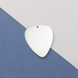 20pcs Guitar Pick Charms Stainless Steel Peach Heart For Engrave DIY Jewelry