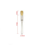 20pcs 2.35mm Shank Steel Wire Wheel Brushes for Metal Rust Removal