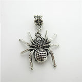 20pcs Halloween Spider Charms Dangle Hanging Lobster Clasp Beads DIY Jewelry