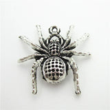 20pcs Halloween Spider Charms Dangle Hanging Lobster Clasp Beads DIY Jewelry