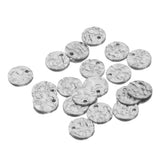 20pcs Hammered Disc Charms 8-12mm Plated Stainless Steel Round Blank Coin Beads