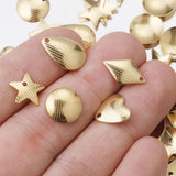 20pcs Hammered Disc Charms Stainless Steel Round Blank Coin DIY Necklace