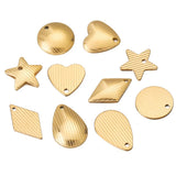 20pcs Hammered Disc Charms Stainless Steel Round Blank Coin DIY Necklace