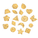 20pcs Hammered Disc Charms Stainless Steel Blank Coin Beads Pendant