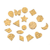 20pcs Hammered Disc Charms Stainless Steel Blank Coin Beads Pendant