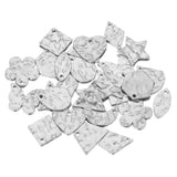 20pcs Hammered Disc Charms Stainless Steel Blank Coin Beads Pendant