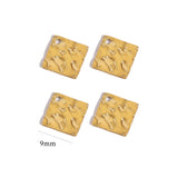 20pcs Hammered Disc Charms Stainless Steel Blank Coin Beads Pendant