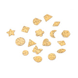 20pcs Hammered Disc Charms Stainless Steel Blank Coin Beads Pendant