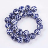 20pcs Porcelain Beads Chinese Ceramic Bead Spacer for DIY Bracelet Making