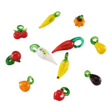 20pcs Fruit Lampwork Pendants for DIY Jewelry Making