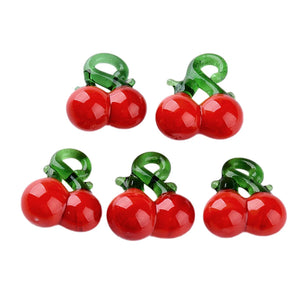 20pcs Fruit Lampwork Pendants for DIY Jewelry Making