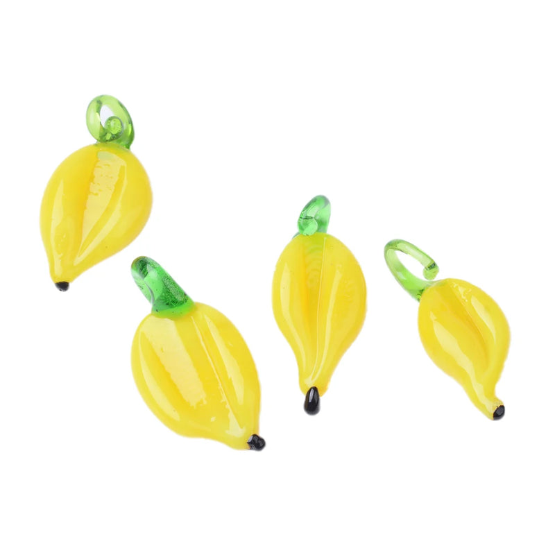 20pcs Fruit Lampwork Pendants for DIY Jewelry Making