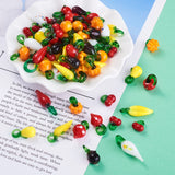 20pcs Fruit Lampwork Pendants for DIY Jewelry Making