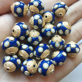20pcs 14MM Navy Pearl Copper Beads Jewelry Making DIY Accessories