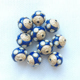 20pcs 14MM Navy Pearl Copper Beads Jewelry Making DIY Accessories