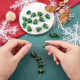 20pcs Green Christmas Tree Lampwork Beads DIY Loose Beads for Jewelry Making