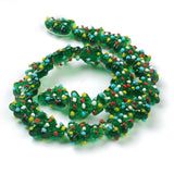 20pcs Green Christmas Tree Lampwork Beads DIY Loose Beads for Jewelry Making