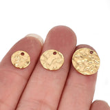20pcs Round Stainless Steel Pendant Charms for Jewelry Making