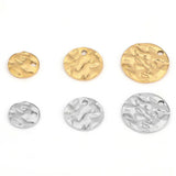 20pcs Round Stainless Steel Pendant Charms for Jewelry Making