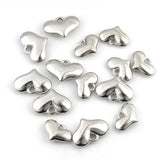 20pcs Heart CCB Loose Beads For Jewelry Making DIY Necklace Spacer Charms