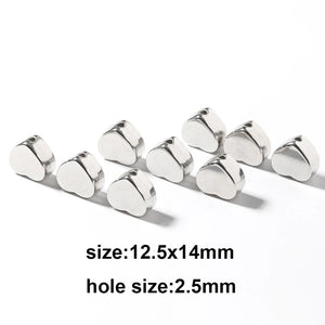 20pcs Heart CCB Loose Beads For Jewelry Making DIY Necklace Spacer Charms
