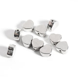 20pcs Heart CCB Loose Beads For Jewelry Making DIY Necklace Spacer Charms