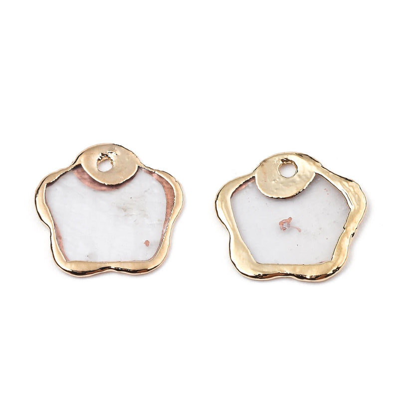 20pcs Natural Shell Pendants Flowers Charms DIY Jewelry Making Necklace Earring