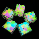 20pcs Hexagon Glow Dark Silicon Beads 11mm 13mm 17mm Luminous Teething Silicone