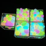 20pcs Hexagon Glow Dark Silicon Beads 11mm 13mm 17mm Luminous Teething Silicone