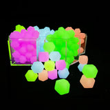 20pcs Hexagon Glow Dark Silicon Beads 11mm 13mm 17mm Luminous Teething Silicone