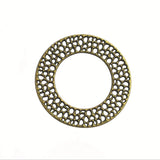 20pcs Antique Silver/Bronze Round Pendant Charm Finding DIY Jewelry Making