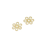 20pcs Hollow Flower Earring Charms Brass Daisy Charm 12.5x0.6mm