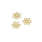 20pcs Hollow Flower Earring Charms Brass Daisy Charm 12.5x0.6mm