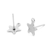 20pcs Stainless Steel Stud Earring Moon Star DIY Jewelry Findings