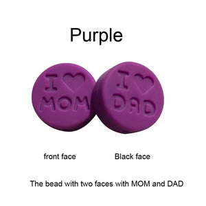 20pcs I Love Mom Silicone Loose Beads for Baby DIY Jewelry