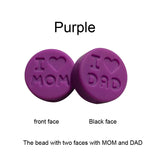 20pcs I Love Mom Silicone Loose Beads for Baby DIY Jewelry