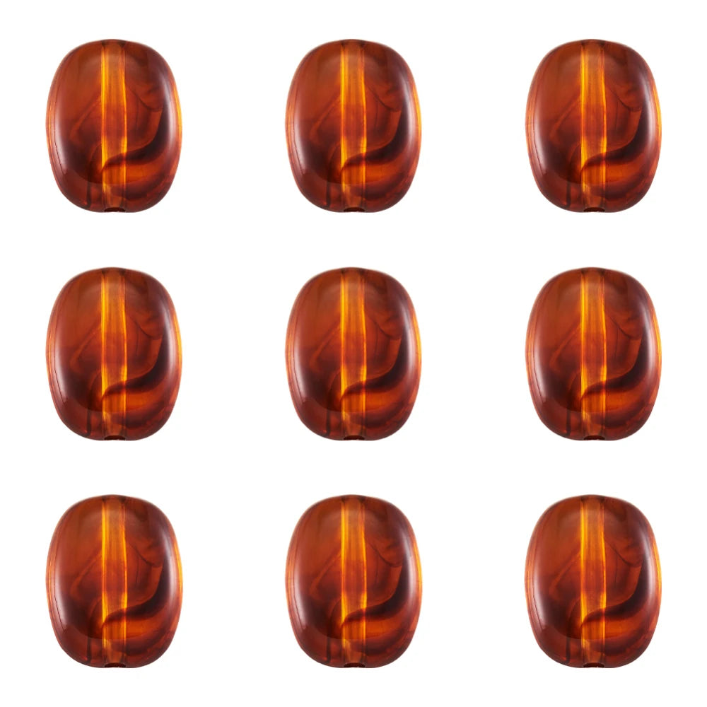 20pcs Amber Acrylic Beads Link Rings Spacer Jewelry Making Accessories