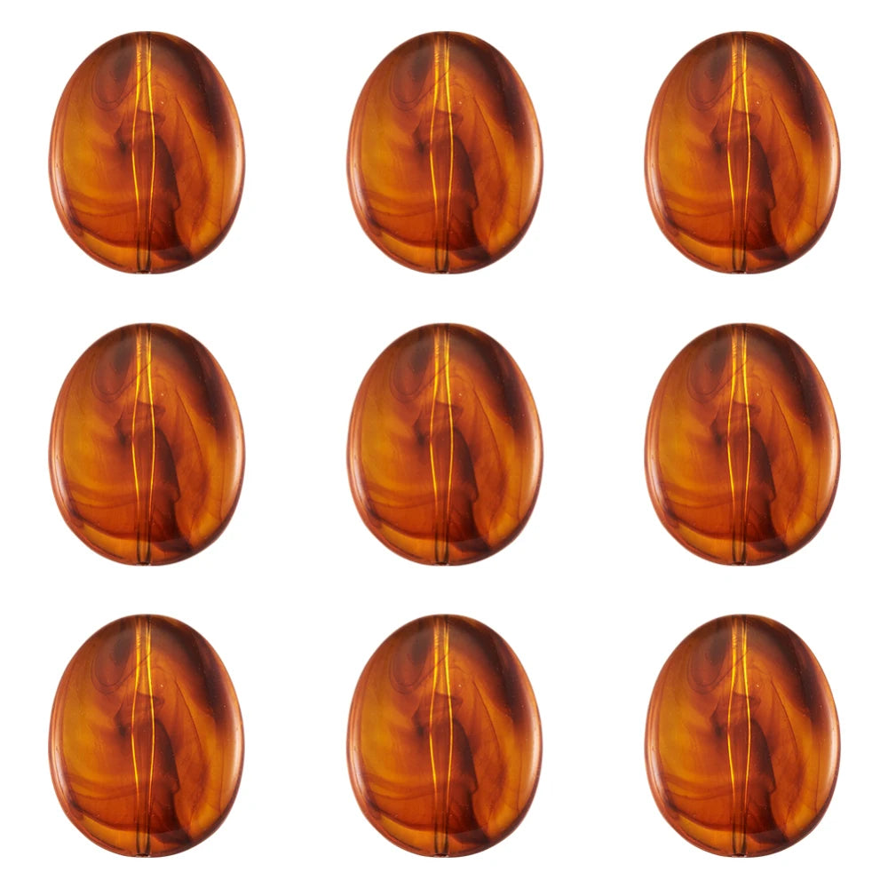 20pcs Amber Acrylic Beads Link Rings Spacer Jewelry Making Accessories