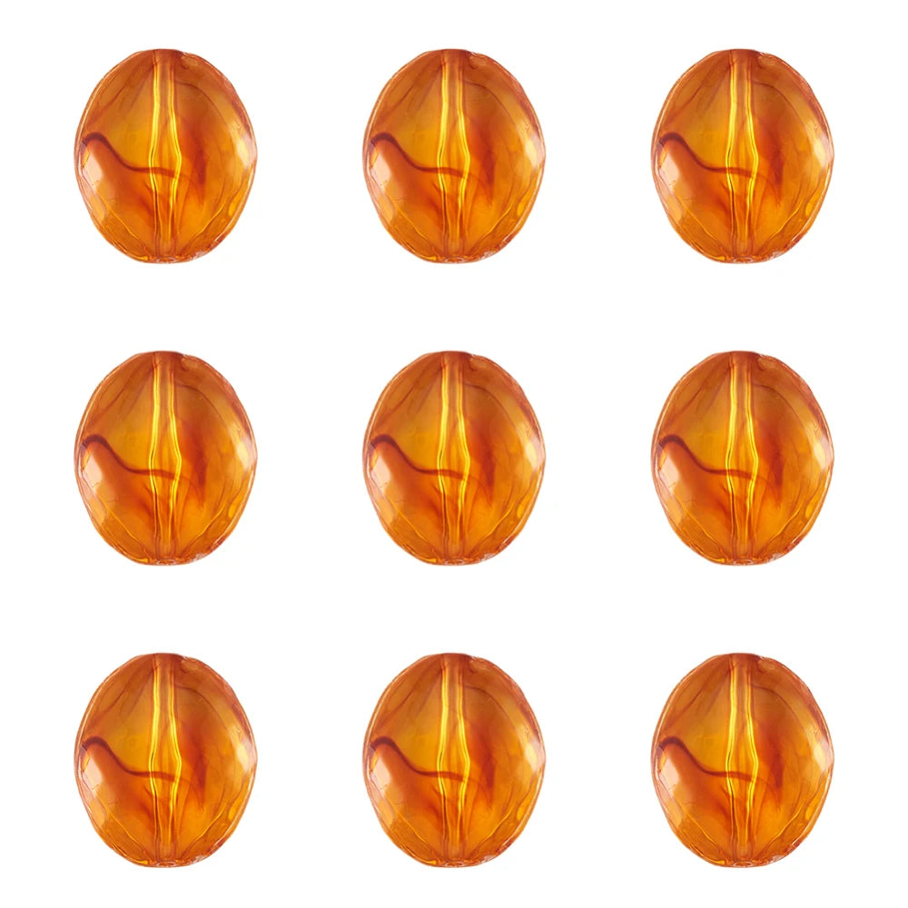 20pcs Amber Acrylic Beads Link Rings Spacer Jewelry Making Accessories