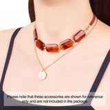 20pcs Amber Acrylic Beads Link Rings Spacer Jewelry Making Accessories