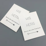 20pcs Necklace Bracelet Display Cards - Packaging Label for Wish Couple Gift