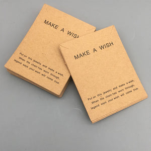 20pcs Necklace Bracelet Display Cards - Packaging Label for Wish Couple Gift