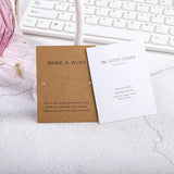 20pcs Necklace Bracelet Display Cards - Packaging Label for Wish Couple Gift